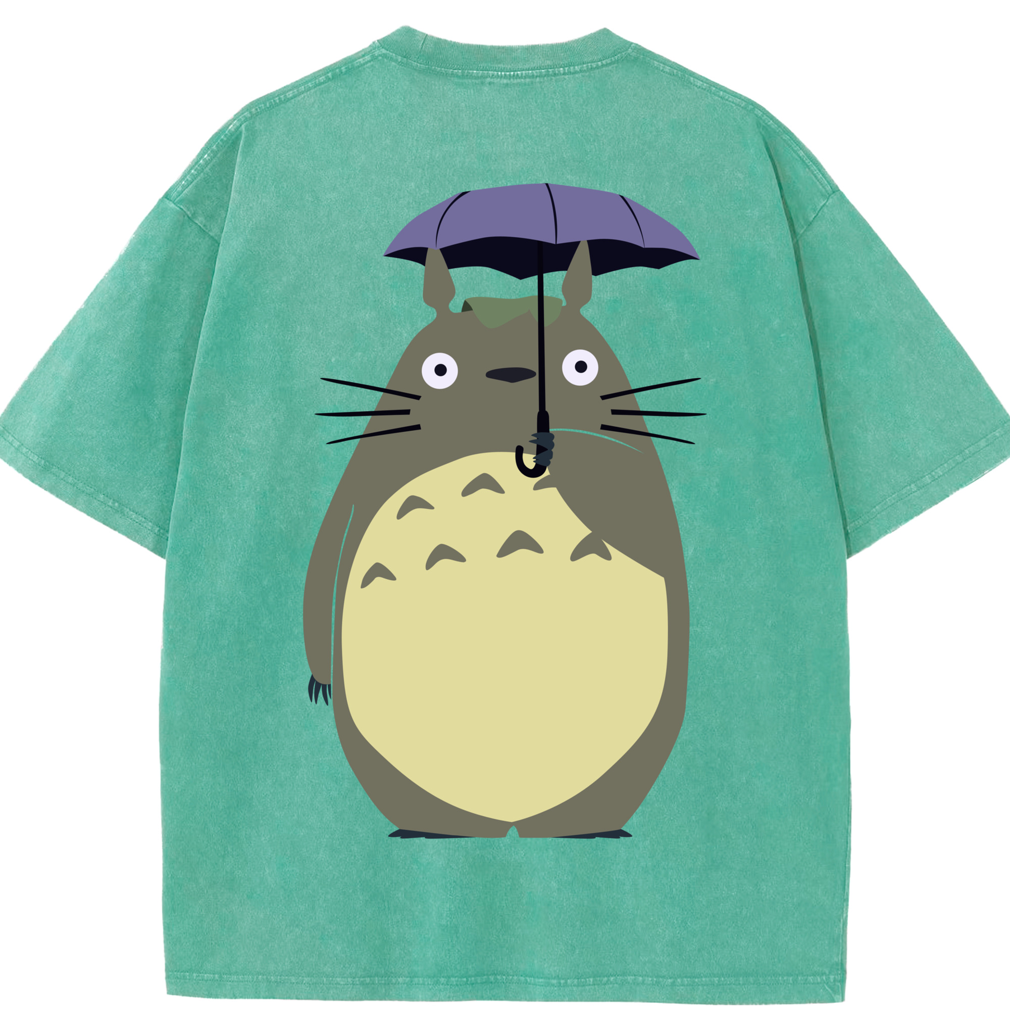 （画像用） となりのトトロ 草壁メイ 草壁サツキ My Neighbor Totoro Satsuki Kusakabe Mei Kusakabe 綿100% ヴィンテージ風 半袖Tシャツ（背面プリント）